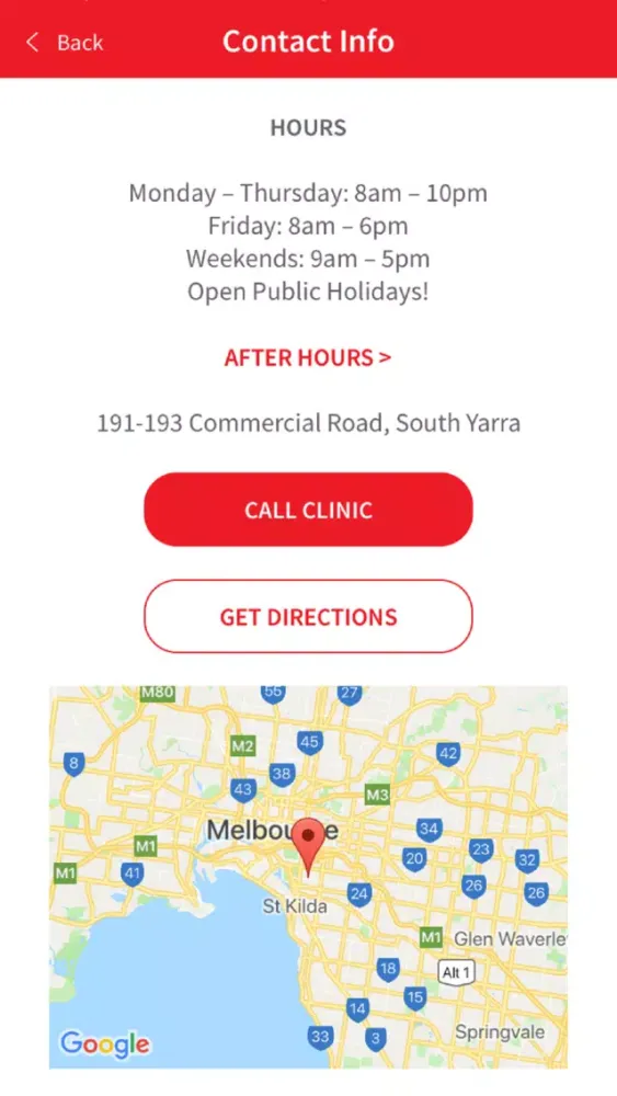 Tangkapan skrin MyClinic