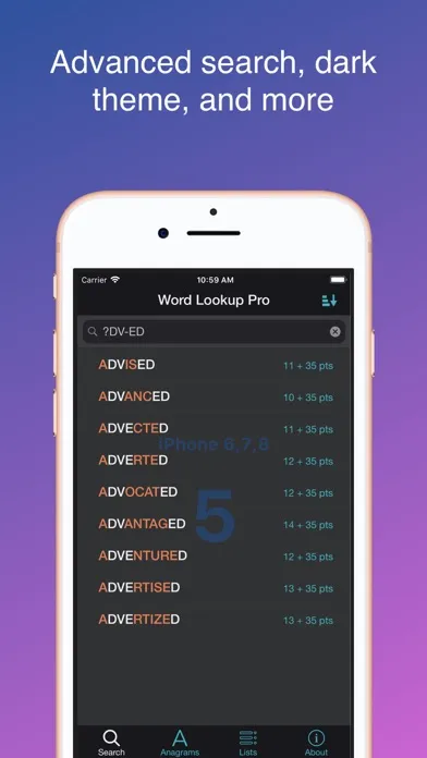 Captures d'écran de Word Lookup Pro