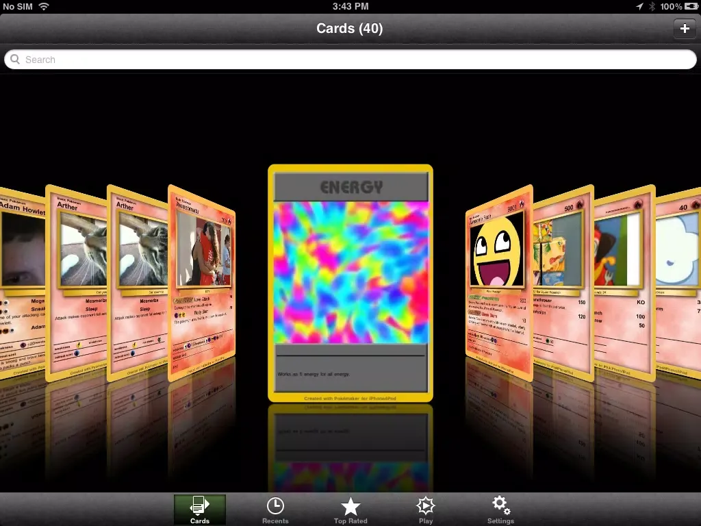 Capturas de tela do Pokémaker iPad 