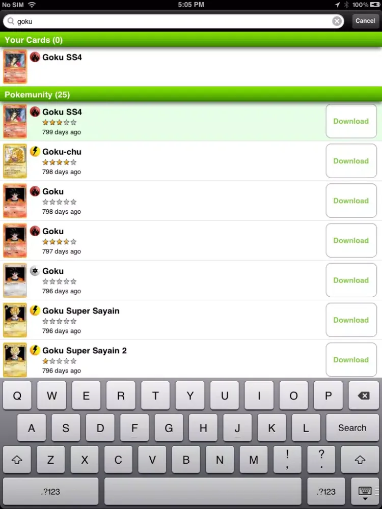 Capturas de tela do Pokémaker iPad 