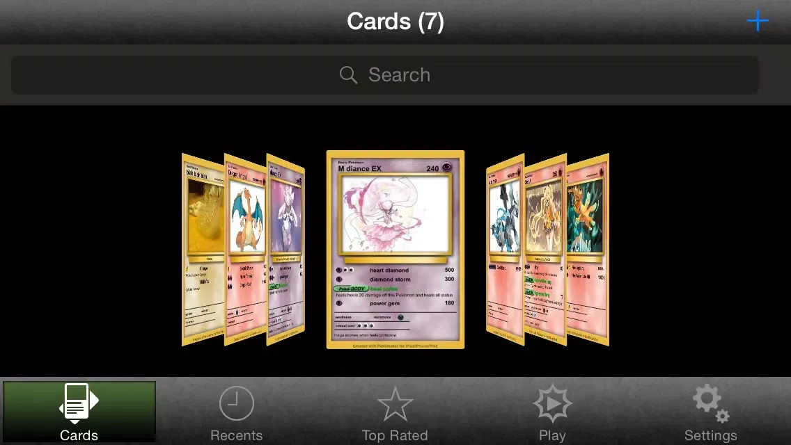 Capturas de tela do Pokémaker