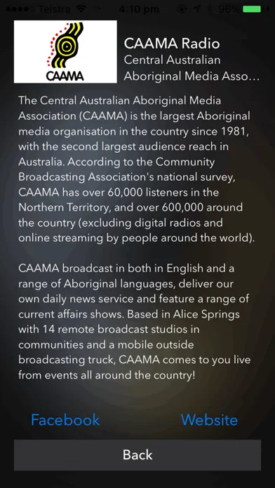 CAAMA Radio Ekran Görüntüleri