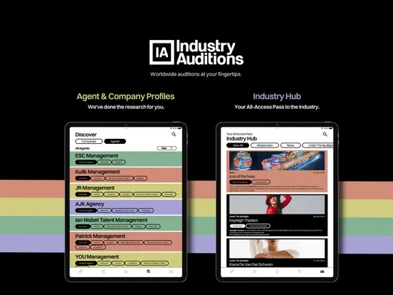 Captures d'écran de Industry Auditions iPad 
