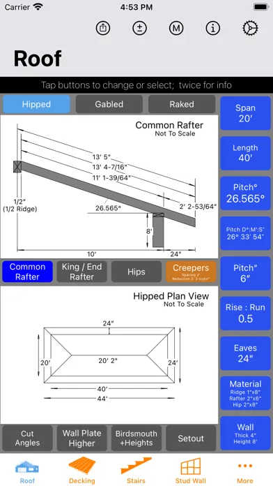 Roof Guide - Carpentry Calc স্ক্রিনশট