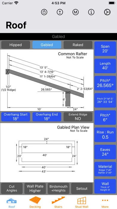 Roof Guide - Carpentry Calc স্ক্রিনশট