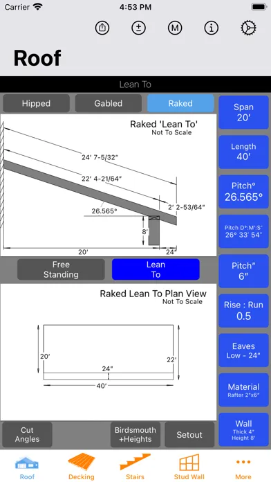 Roof Guide - Carpentry Calc স্ক্রিনশট