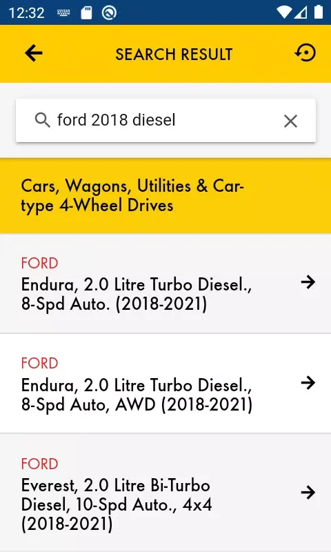 Screenshot di Shell LubeMatch Australia