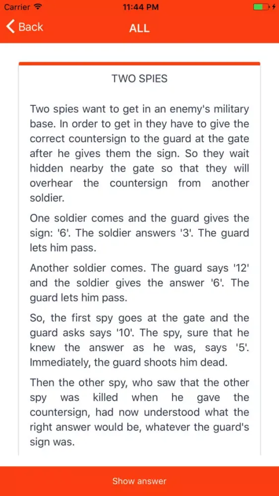Riddle.Ninja سکرین شاٹس