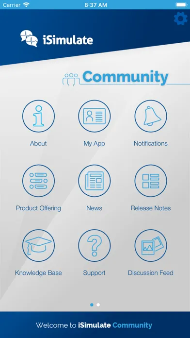 ภาพหน้าจอของ iSimulate Community