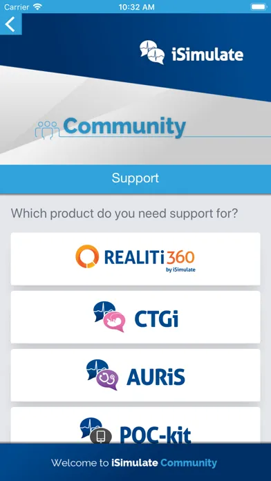 ภาพหน้าจอของ iSimulate Community