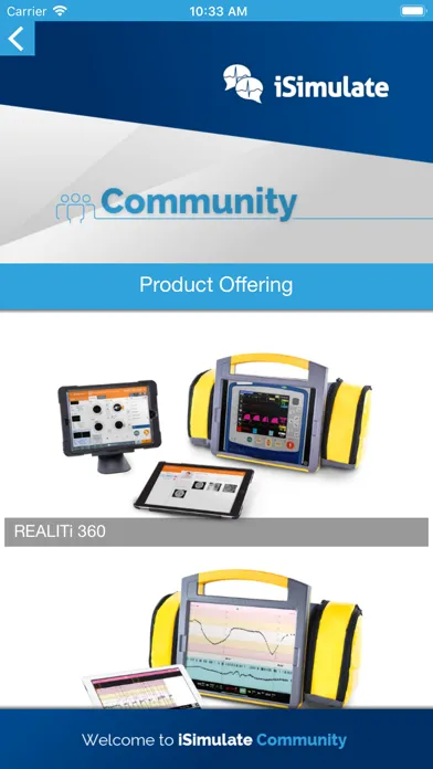 ภาพหน้าจอของ iSimulate Community