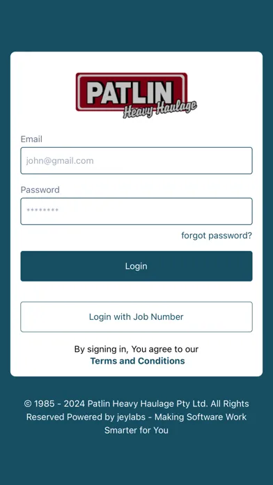 Ảnh chụp màn hình của Patlin TransApp Mobile