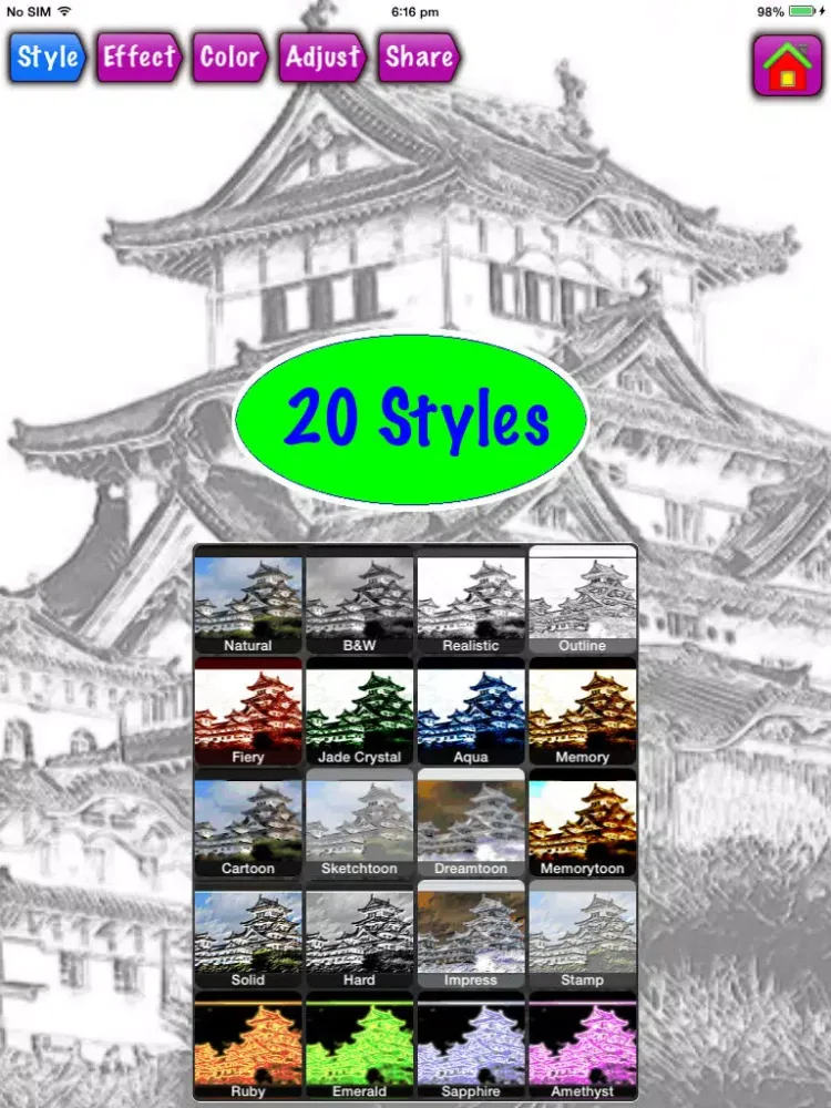 I Sketch FREE - create sketch and cartoon masterpieces iPad  Screenshots