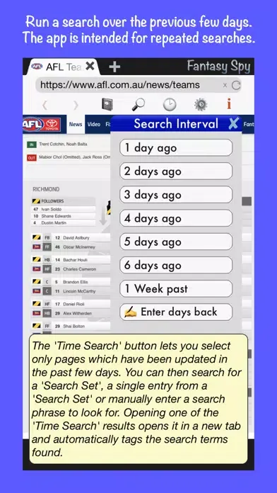 Fantasy Sports Spy سکرین شاٹس