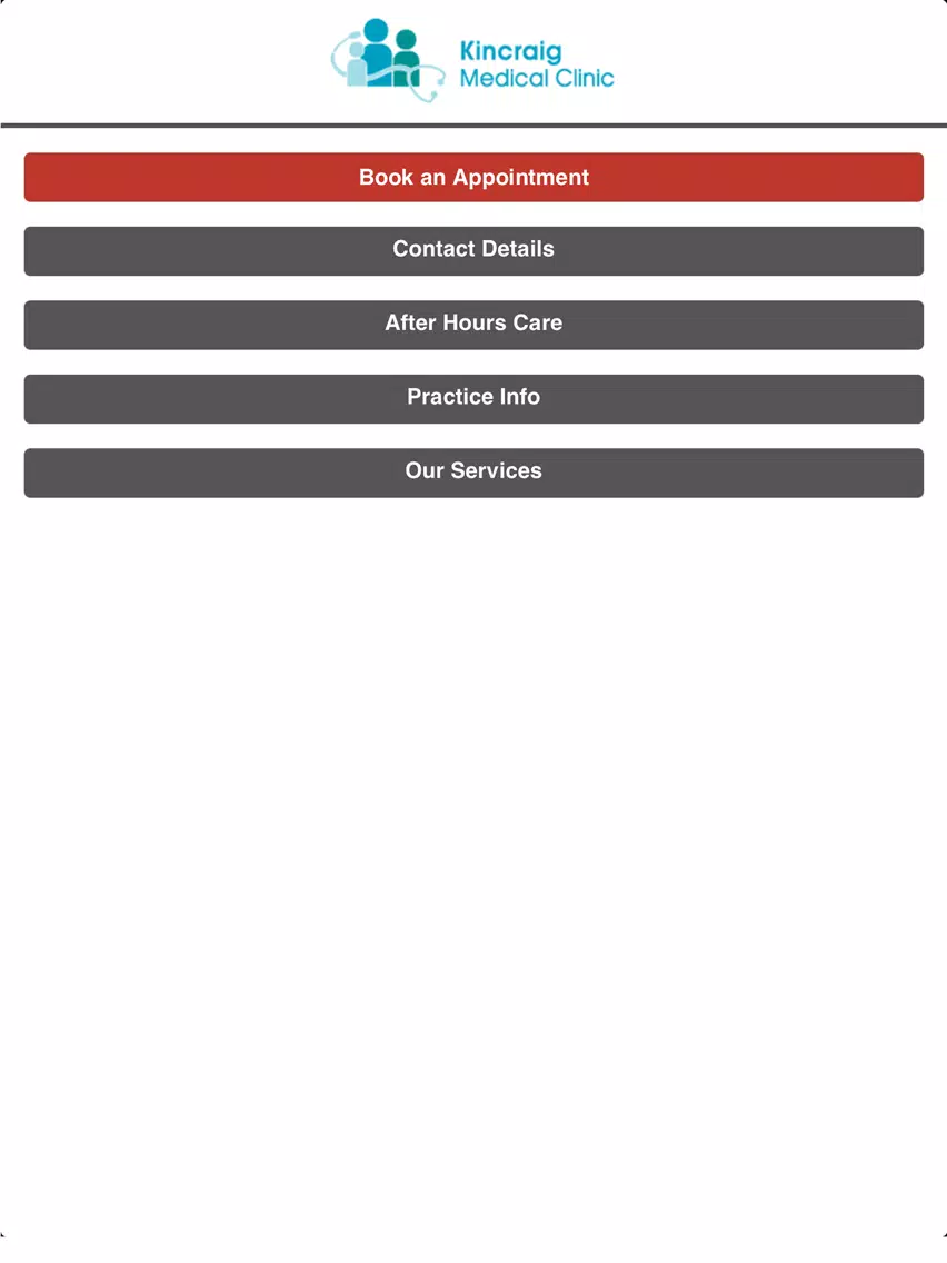 Screenshot di Kincraig Medical Clinic iPad 