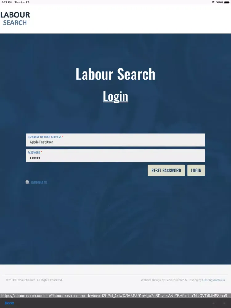 Labour Search iPad  スクリーンショット