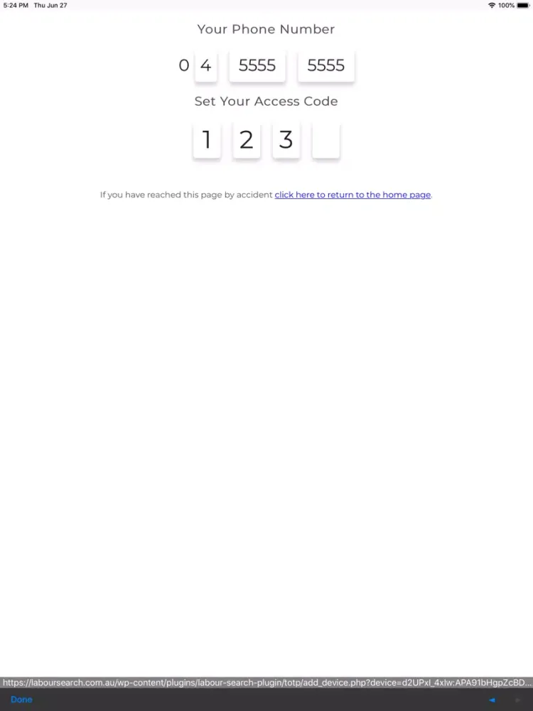 Labour Search iPad  スクリーンショット