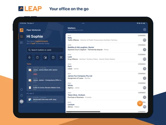 LEAP Mobile iPad  스크린샷