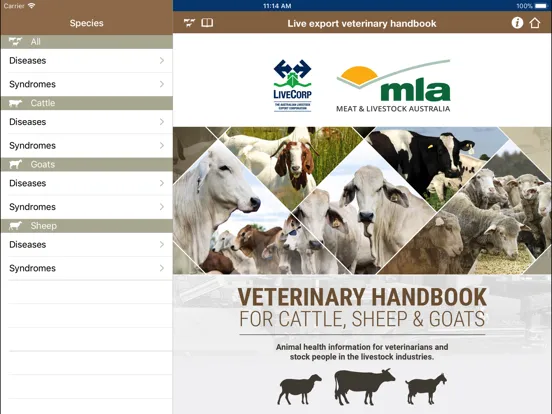 Veterinary Handbook iPad  Screenshots