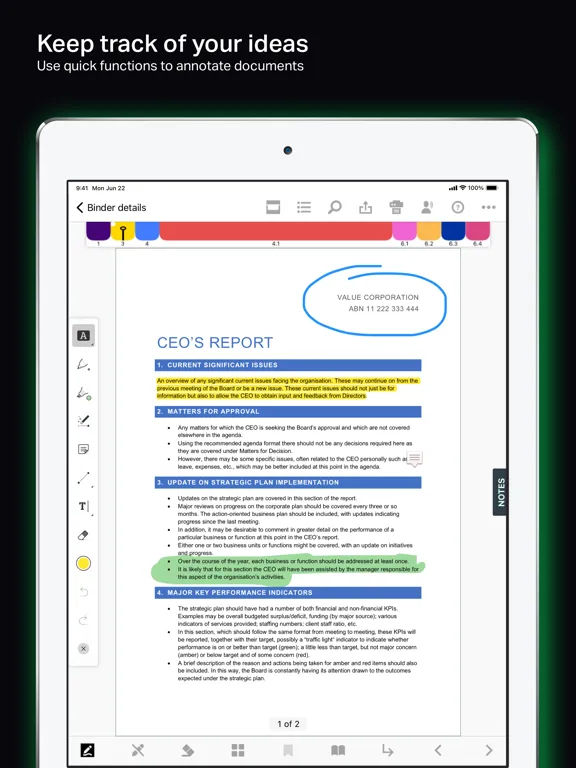 Tangkapan skrin Athena Board iPad 