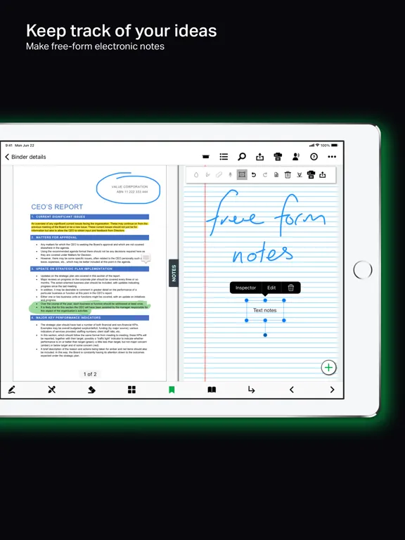 Tangkapan skrin Athena Board iPad 
