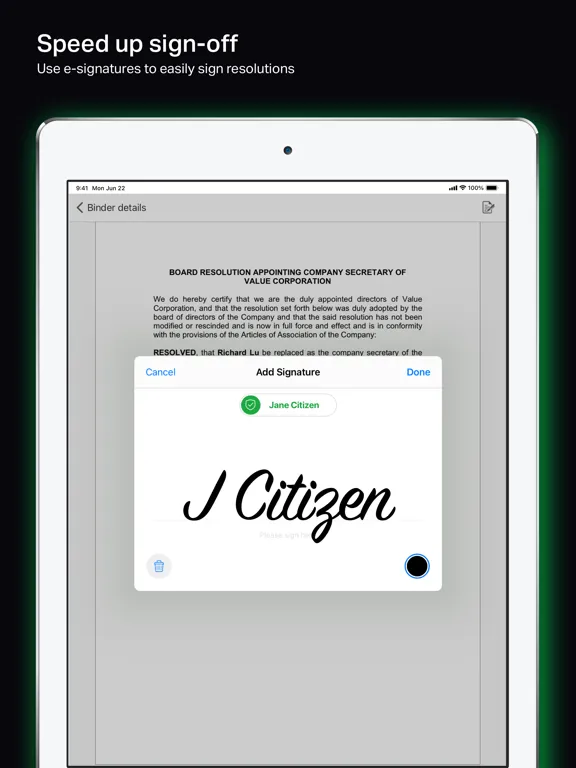Tangkapan skrin Athena Board iPad 