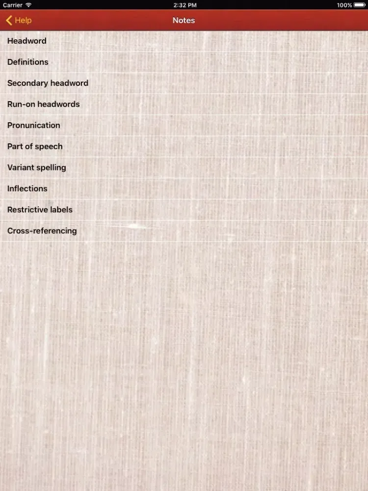 Capturas de pantalla de Macmillan Pocket Dictionary iPad 