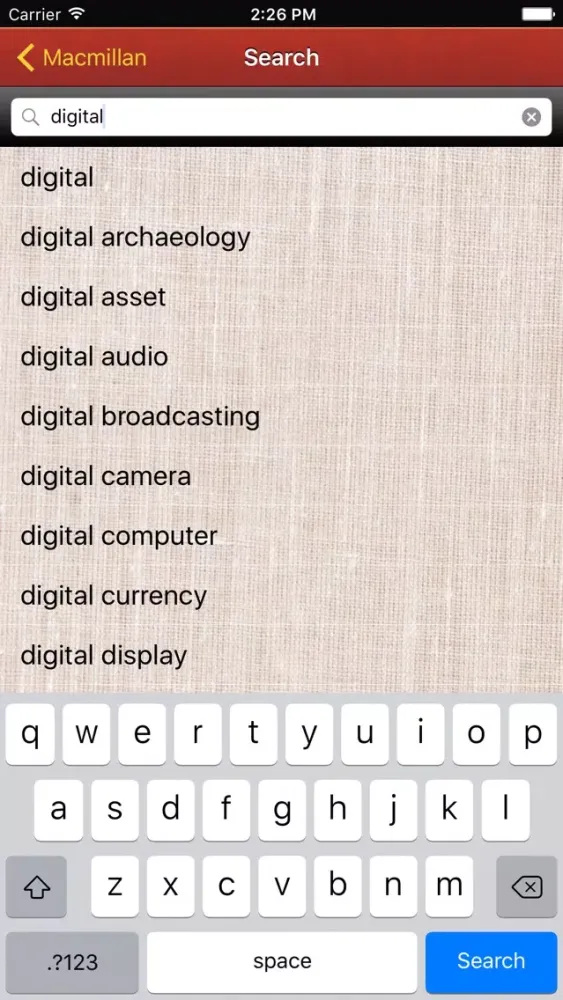 Capturas de pantalla de Macmillan Pocket Dictionary