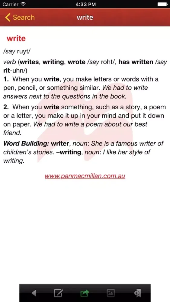 Macmillan Primary Australian Dictionary Ekran Görüntüleri