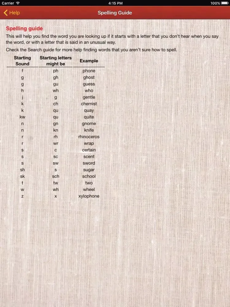 Screenshot di Macmillan Student Australian Dictionary iPad 