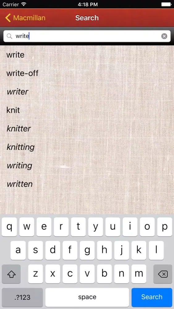 Screenshot di Macmillan Student Australian Dictionary