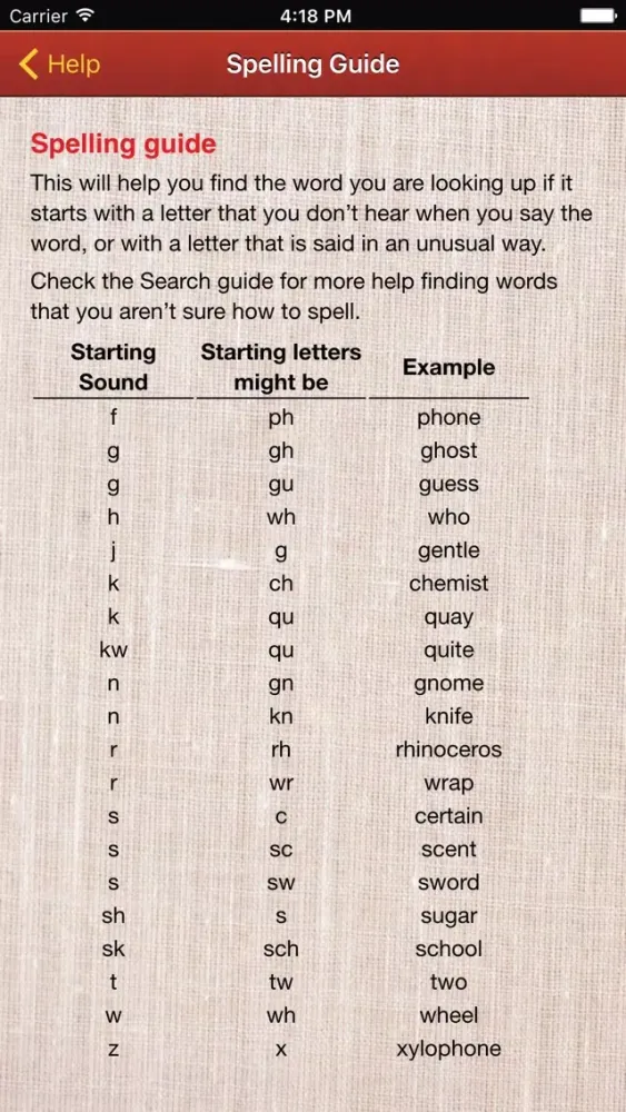 Screenshot di Macmillan Student Australian Dictionary