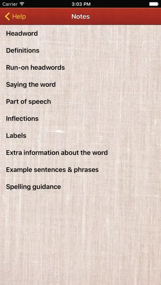 Screenshot di Macmillan Student Australian Dictionary