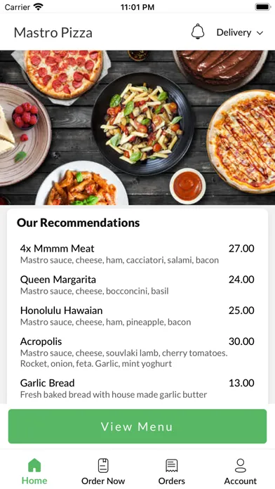 Ảnh chụp màn hình của Mastro Pizza