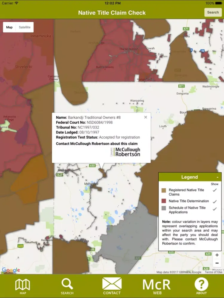 McCullough Robertson Native Title Claim Check iPad  Ekran Görüntüleri