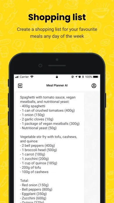 MealPlanner: AI-Powered Chat应用截图