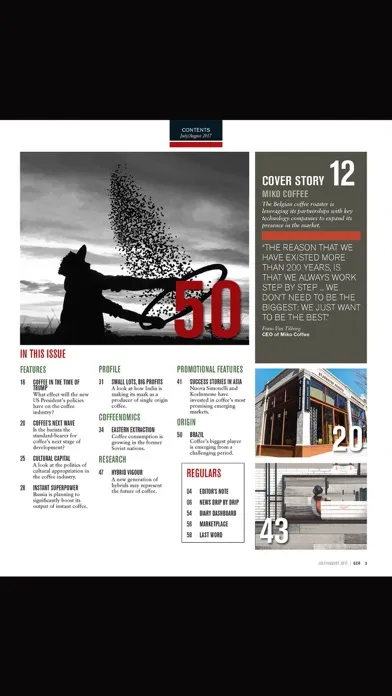 Zrzuty ekranu Global Coffee Report Magazine
