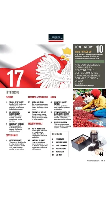 Zrzuty ekranu Global Coffee Report Magazine
