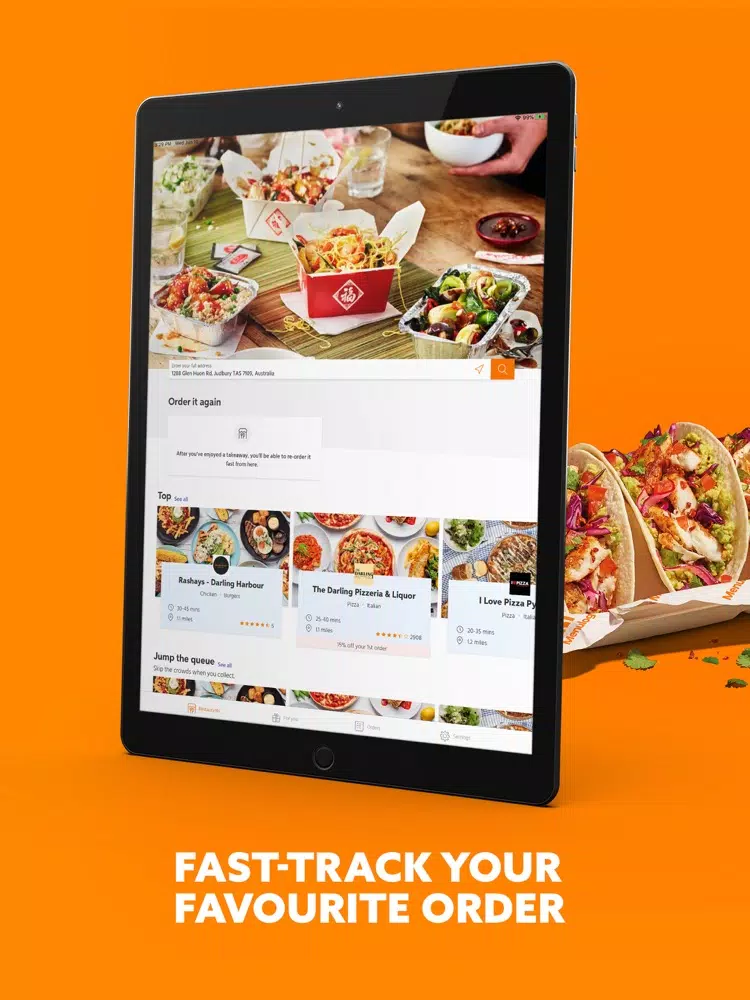 Ảnh chụp màn hình của Menulog - Food Delivery iPad 