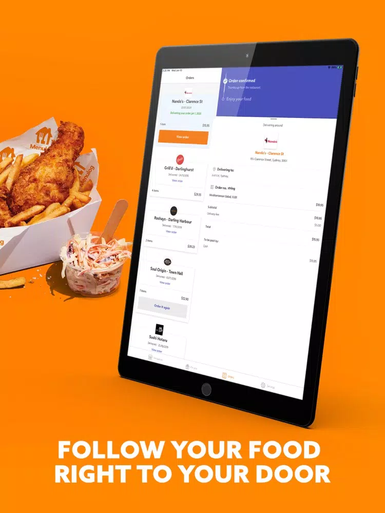 Ảnh chụp màn hình của Menulog - Food Delivery iPad 