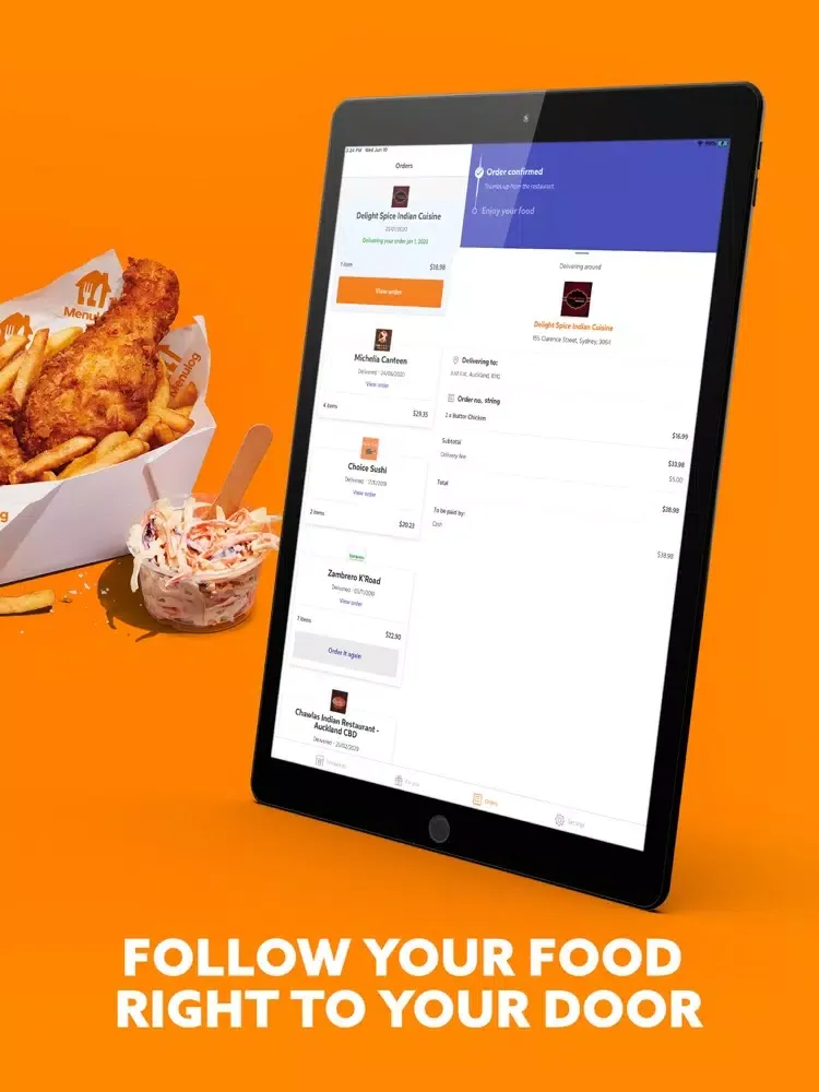 صور Menulog | NZ Takeaway Online iPad 