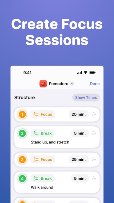 Focused Work - Pomodoro Timer スクリーンショット