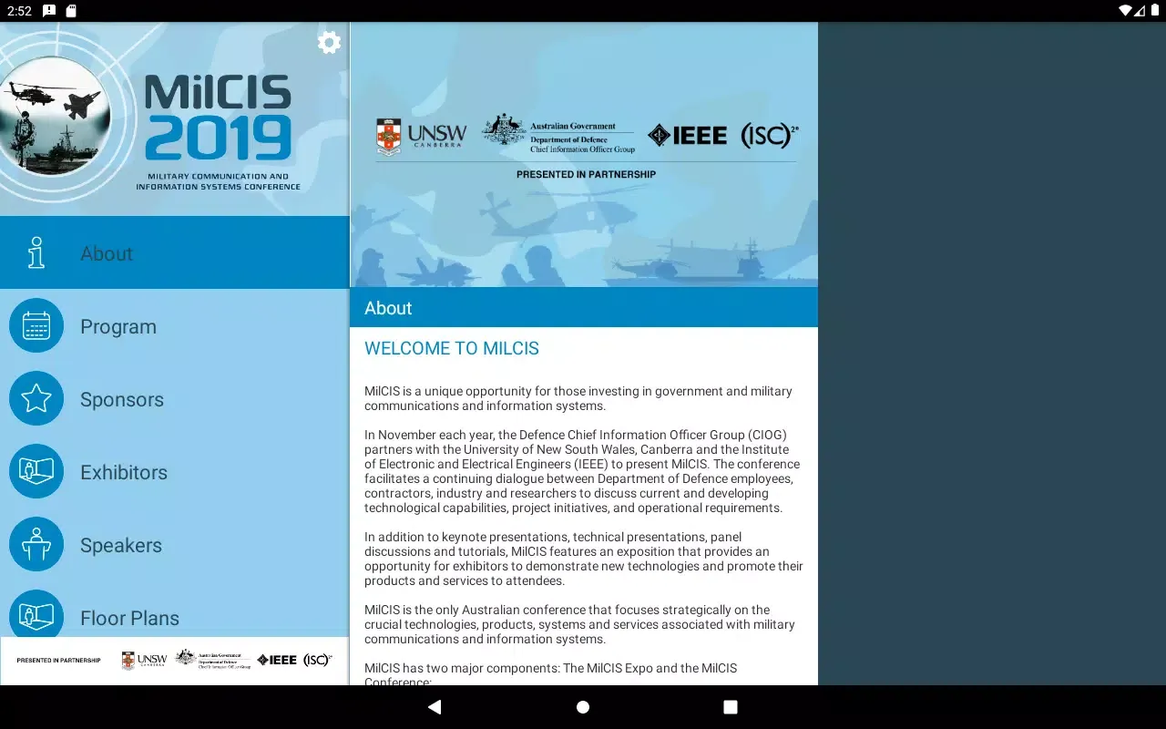 Capturas de pantalla de MilCIS 2019