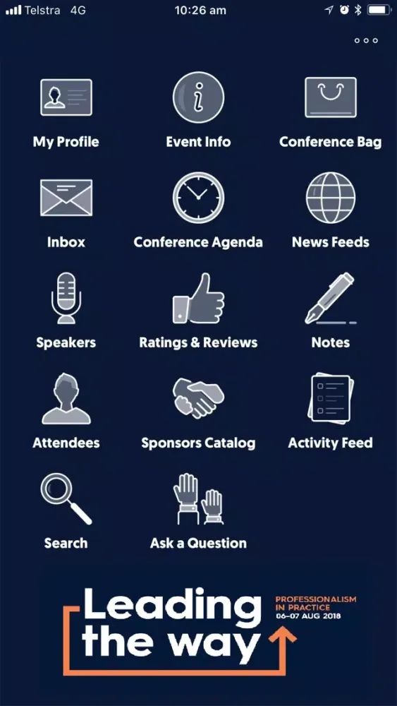 Capturas de tela do MLC Advice Events