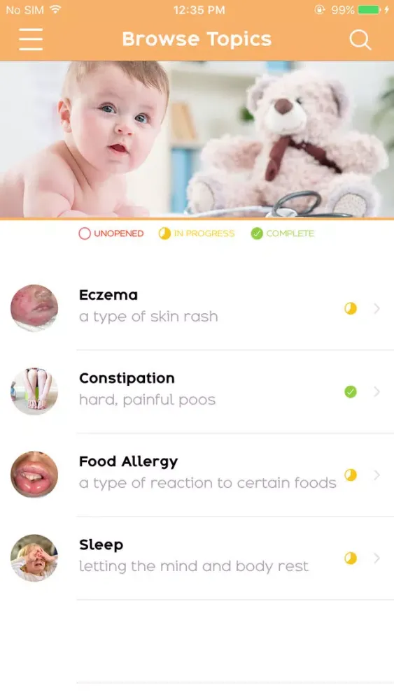 MyKidsTips - Health Information at Your Fingertips سکرین شاٹس