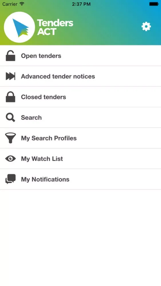 Tenders ACT Screenshots