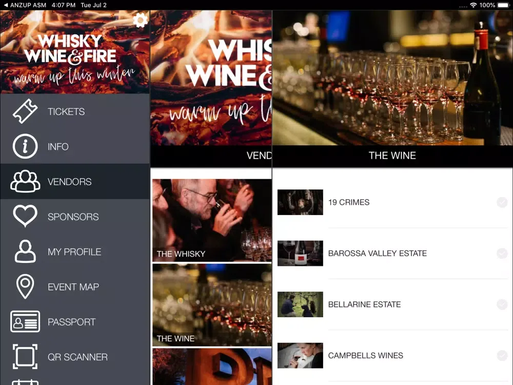 تصاویر Whisky, Wine and Fire 2019 iPad 