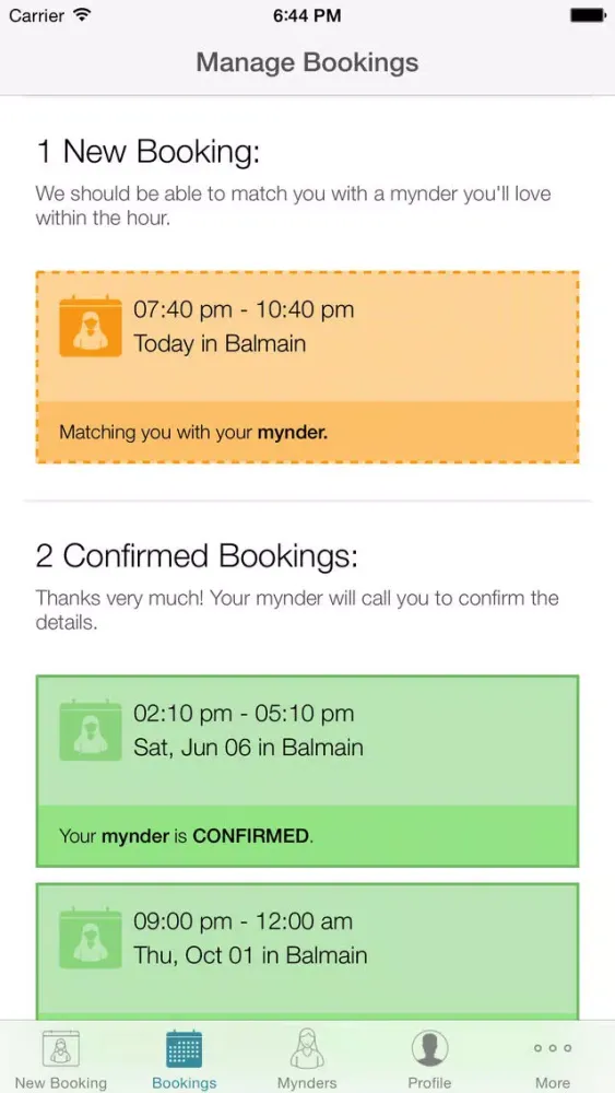 تصاویر Mynder-Book babysitters easily