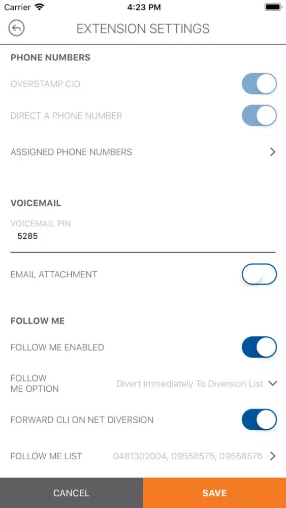 Capturas de pantalla de Virtual PBX