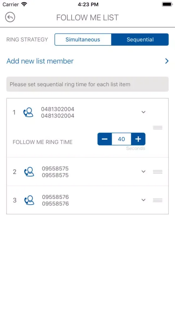 Capturas de pantalla de Virtual PBX